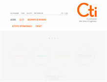 Tablet Screenshot of cti-commission.fr